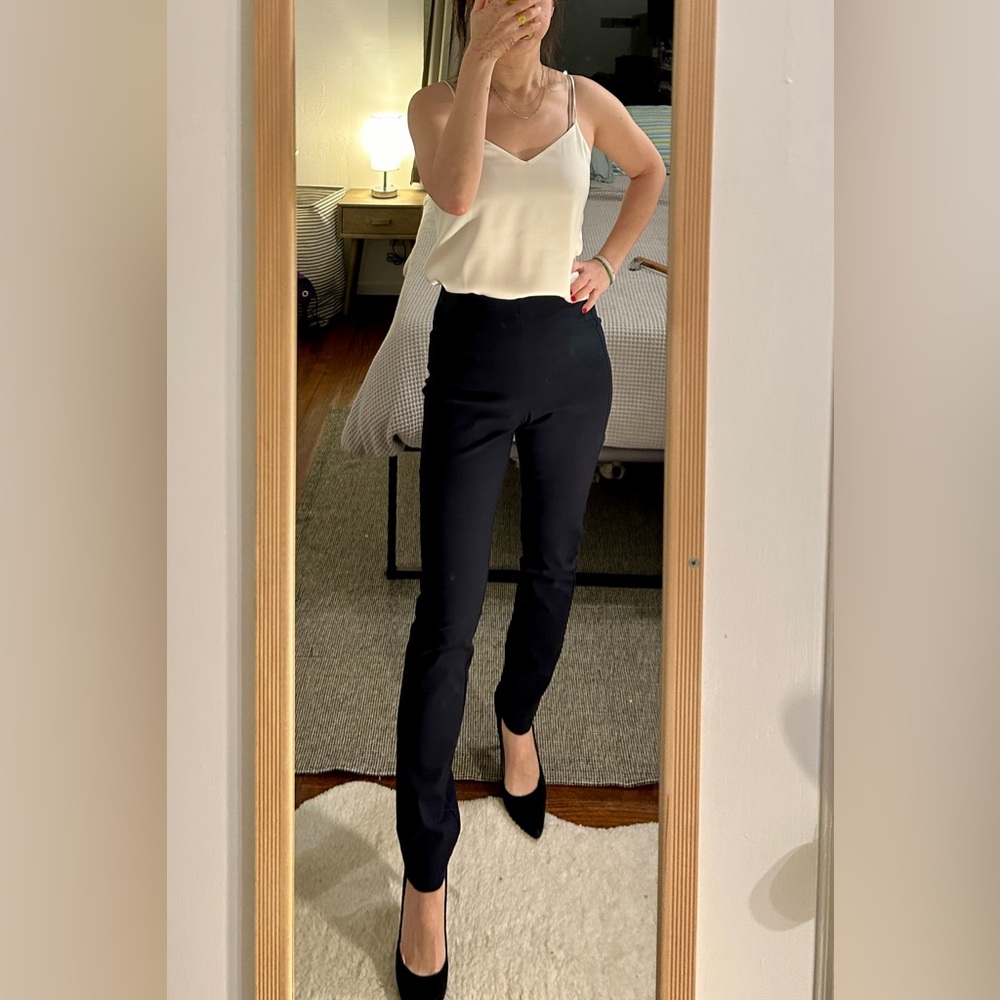 Theory dark navy suit pants dress stretch